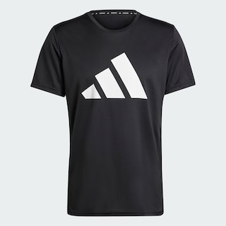 Foto 3 | Playera Run It Adidas Negro Hombre