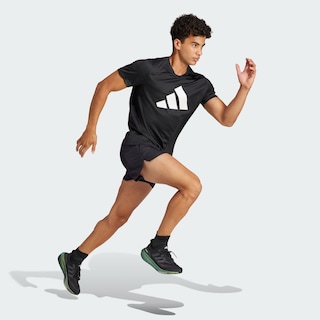 Foto 6 | Playera Run It Adidas Negro Hombre