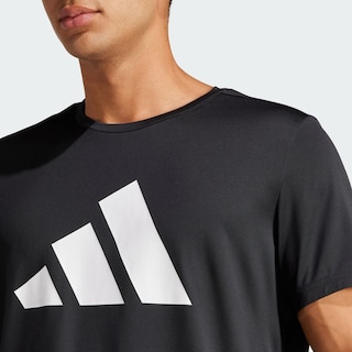 Foto 7 | Playera Run It Adidas Negro Hombre