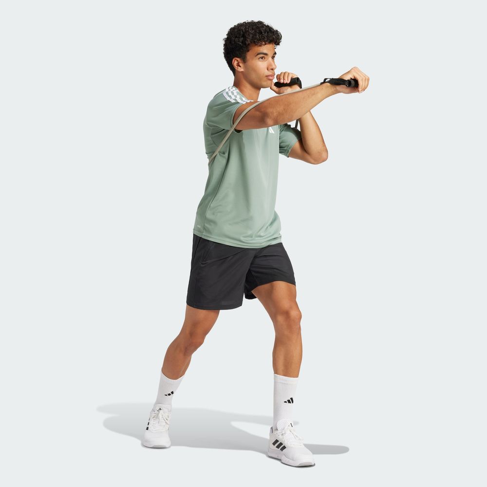Foto 6 pulgar | Playera Train Essentials 3-stripes Adidas Verde Hombre