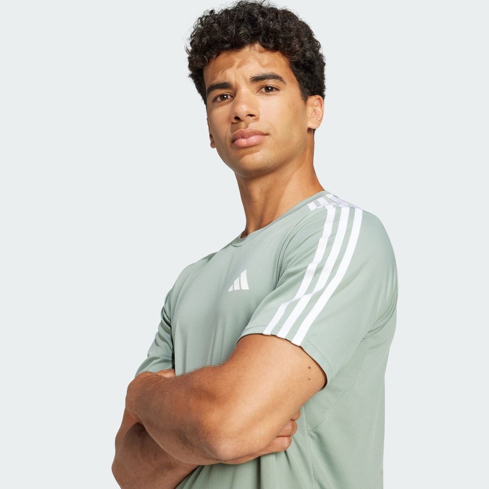 Foto 7 pulgar | Playera Train Essentials 3-stripes Adidas Verde Hombre