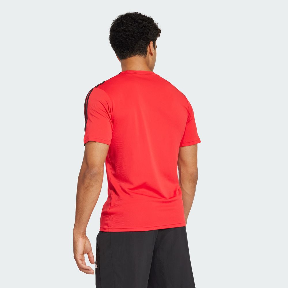 Foto 5 pulgar | Playera Train Essentials 3-stripes Adidas Rojo Hombre
