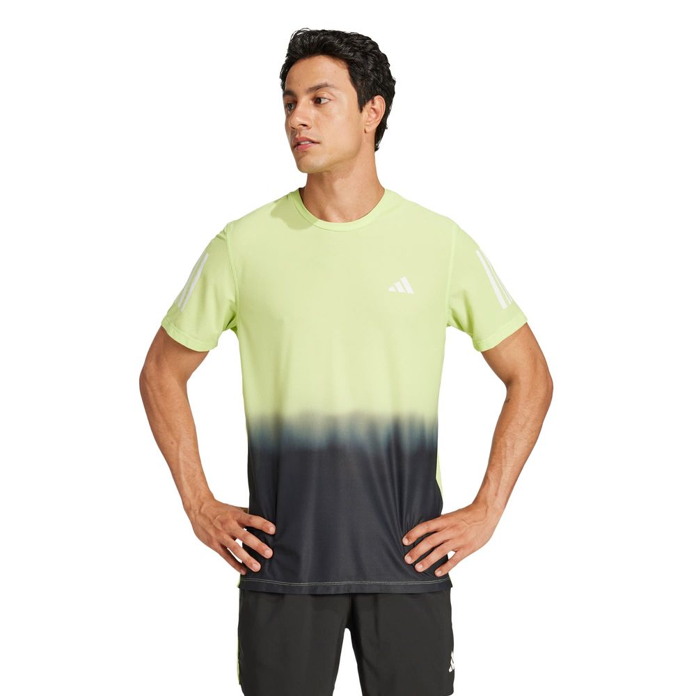 Foto 3 pulgar | Playera Own The Run Climacool Colorblock Adidas Verde Hombre