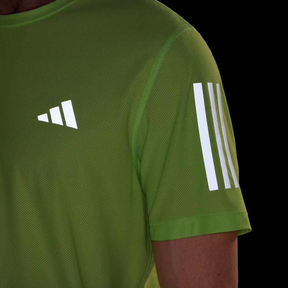 Foto 9 pulgar | Playera Own The Run Climacool Colorblock Adidas Verde Hombre