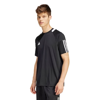 Foto 2 | Playera Sereno Aeroready 3 Franjas Adidas Negro Hombre