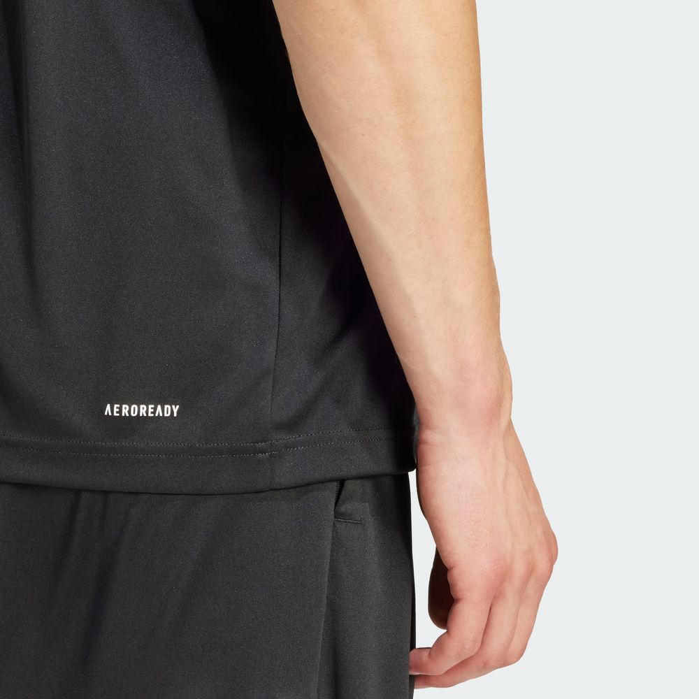 Foto 7 | Playera Sereno Aeroready 3 Franjas Adidas Negro Hombre