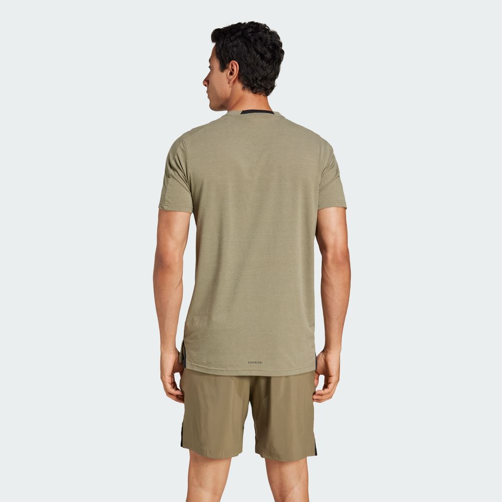 Foto 5 pulgar | Playera De Entrenamiento Designed For Training Adidas Verde Hombre