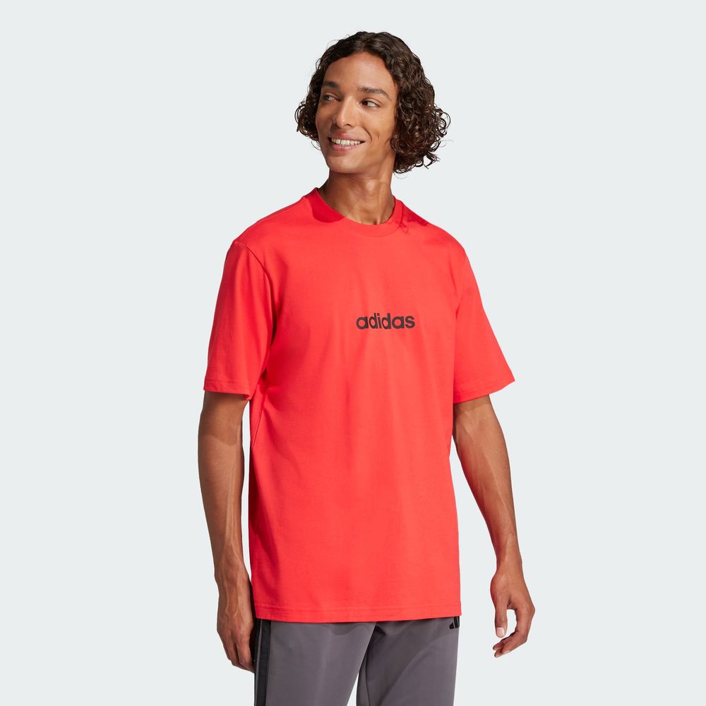 Foto 5 | M Lin Sj T Adidas Rojo Hombre