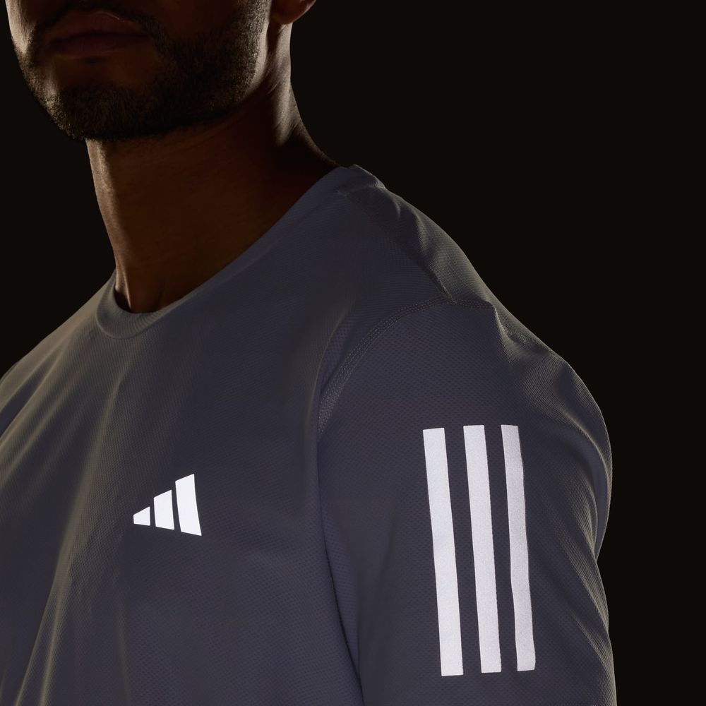 Foto 9 pulgar | Playera Own The Run Adidas Gris Hombre