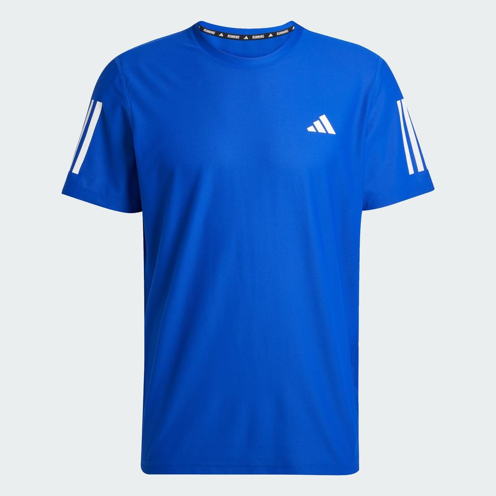 Foto 4 pulgar | Playera Own The Run Adidas Azul Hombre
