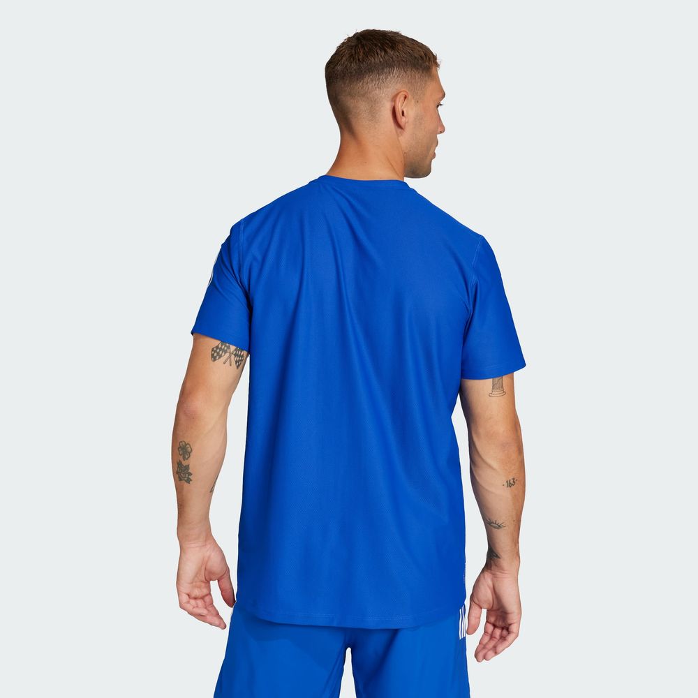 Foto 5 pulgar | Playera Own The Run Adidas Azul Hombre