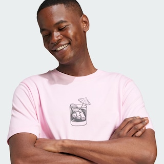 Foto 8 | Playera Estampada Lounge Drink Adidas Rosa para Hombre