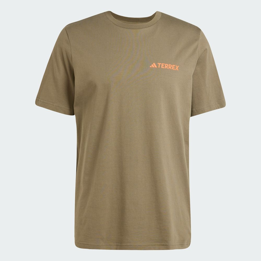 Foto 4 pulgar | Playera Estampada Terrex Adidas Verde Hombre