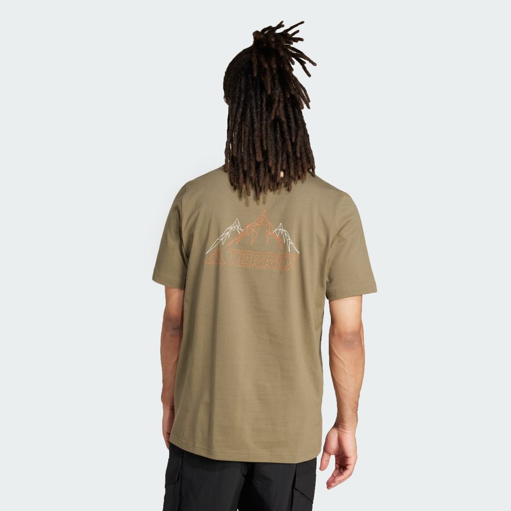 Foto 5 pulgar | Playera Estampada Terrex Adidas Verde Hombre