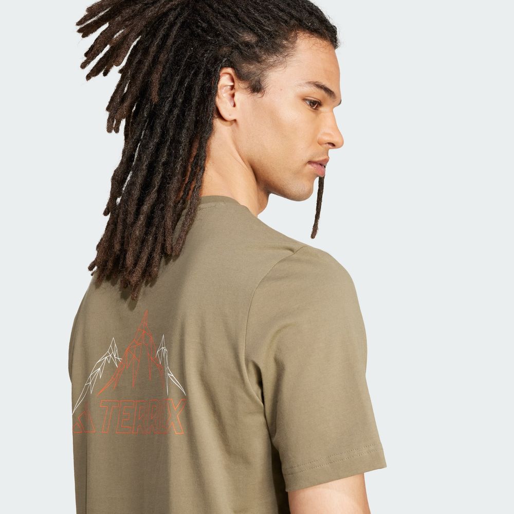 Foto 7 pulgar | Playera Estampada Terrex Adidas Verde Hombre