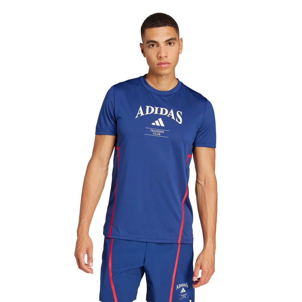 Foto 3 pulgar | D4t Heritage Tee Adidas Azul Hombre