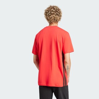 Foto 4 | Playera Essentials Adidas 3 Franjas Roja para Hombre