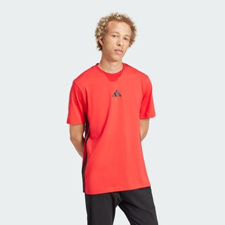 Foto 5 | Playera Essentials Adidas 3 Franjas Roja para Hombre