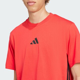 Foto 6 | Playera Essentials Adidas 3 Franjas Roja para Hombre