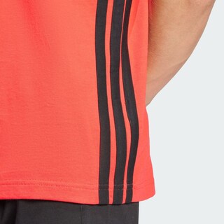 Foto 7 | Playera Essentials Adidas 3 Franjas Roja para Hombre