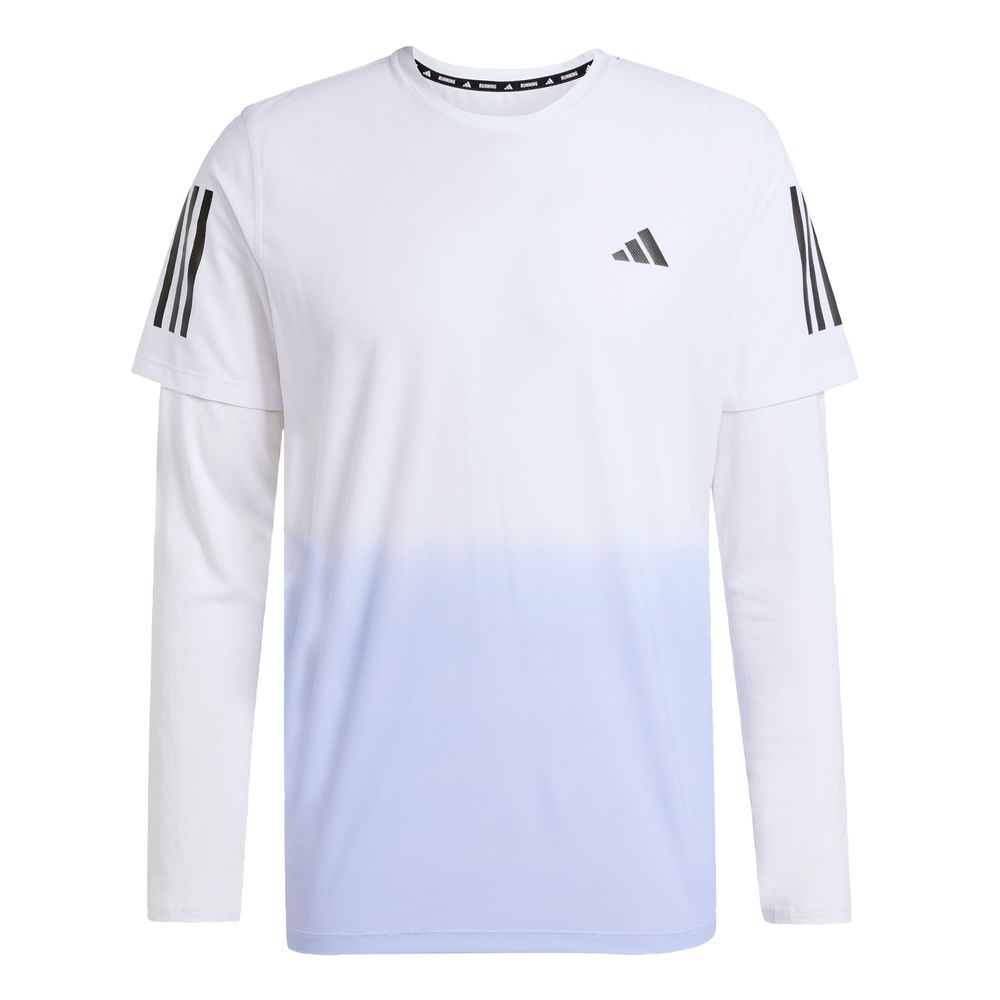 Playera Own The Run Climacool Colorblock Adidas Blanco Hombre
