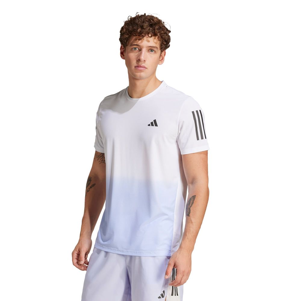 Foto 3 pulgar | Playera Own The Run Climacool Colorblock Adidas Blanco Hombre
