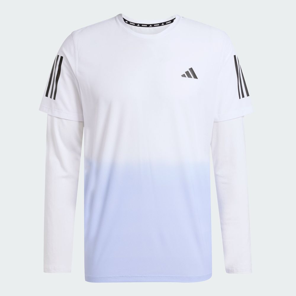 Foto 4 pulgar | Playera Own The Run Climacool Colorblock Adidas Blanco Hombre