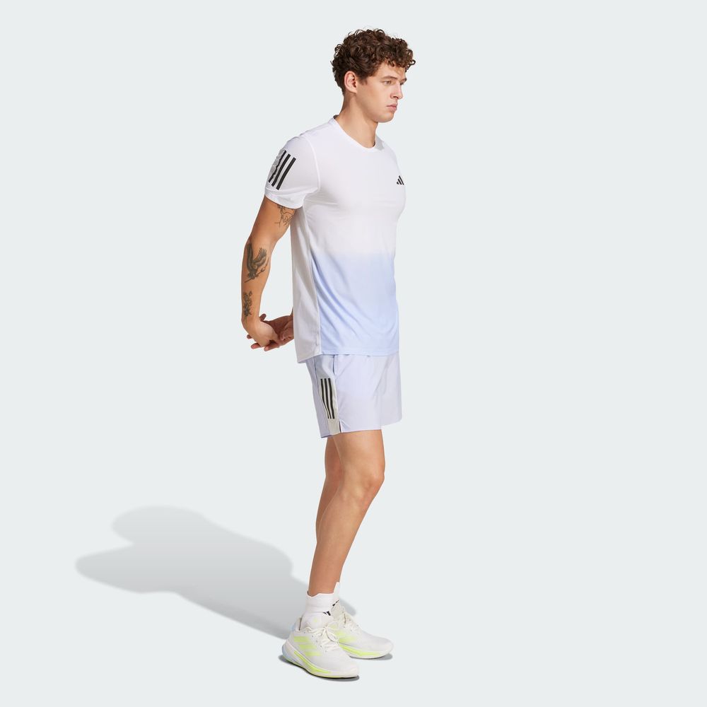 Foto 6 pulgar | Playera Own The Run Climacool Colorblock Adidas Blanco Hombre