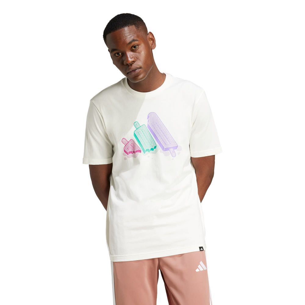 Foto 2 | Playera Adidas M L Ice Tee Blanca para Hombre