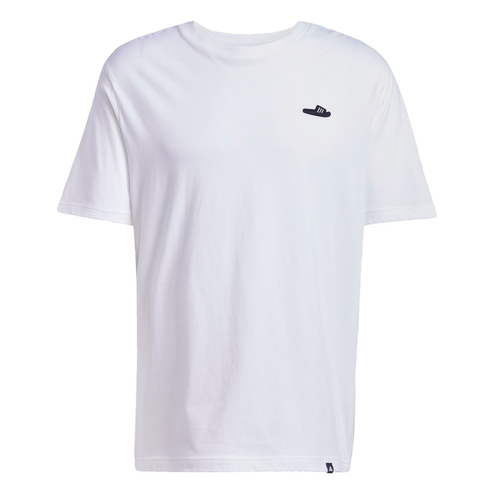 Playera Estampada Lounge Slide Adidas Blanco Hombre