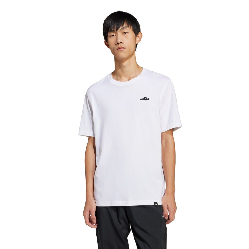 Foto 3 pulgar | Playera Estampada Lounge Slide Adidas Blanco Hombre