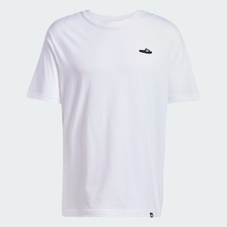 Foto 3 | Playera Estampada Lounge Slide Adidas Blanco Hombre