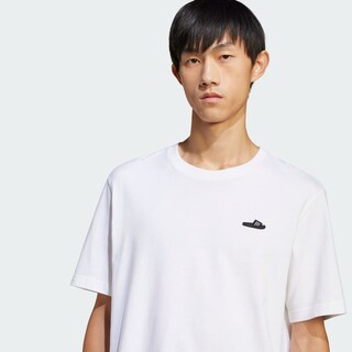 Foto 6 | Playera Estampada Lounge Slide Adidas Blanco Hombre