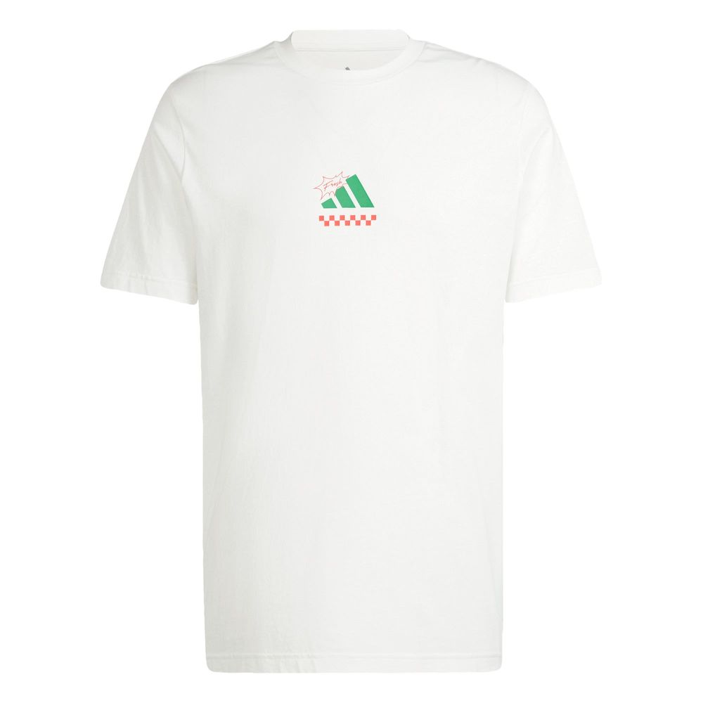 Playera Lounge Pizza Estampada Adidas Blanco para Hombre