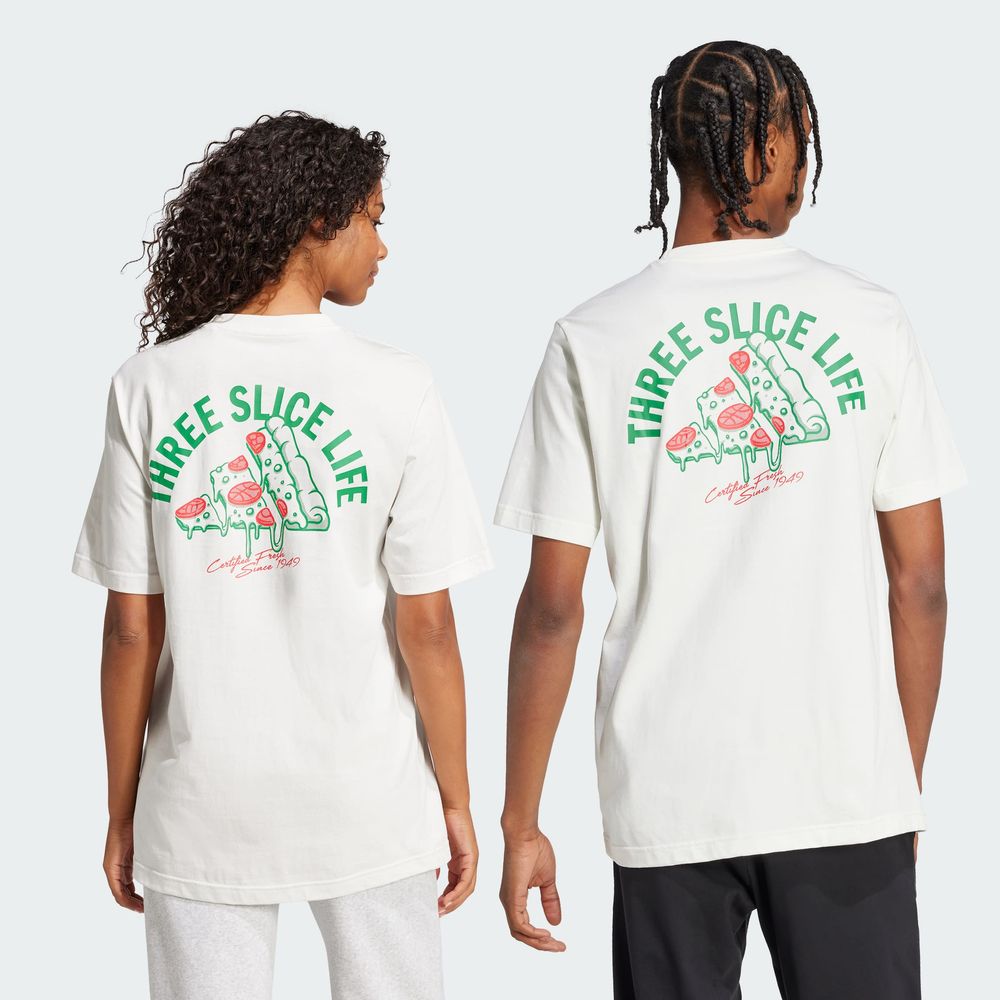 Foto 6 pulgar | Playera Lounge Pizza Estampada Adidas Blanco para Hombre