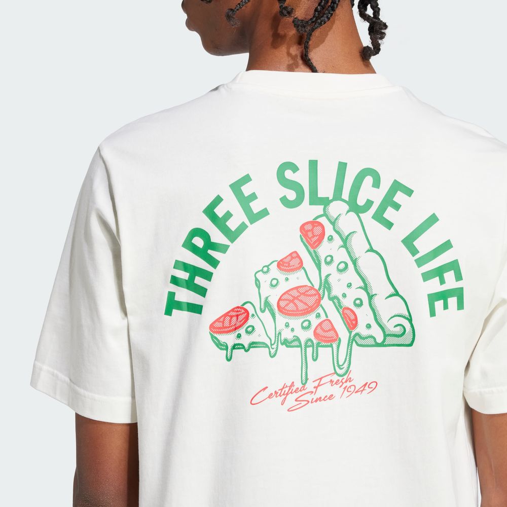 Foto 9 pulgar | Playera Lounge Pizza Estampada Adidas Blanco para Hombre