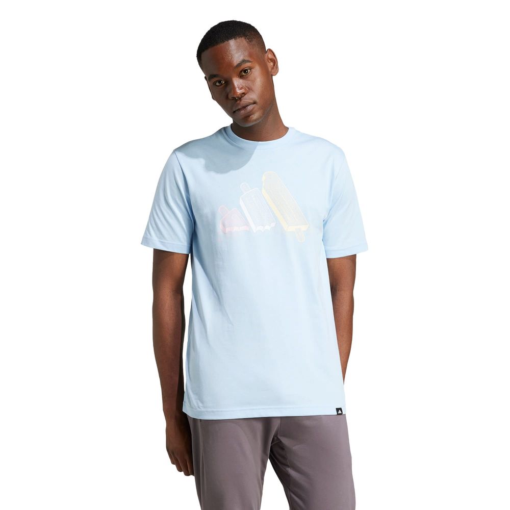 Foto 3 pulgar | Playera Adidas Diseño Innovador Azul para Hombre