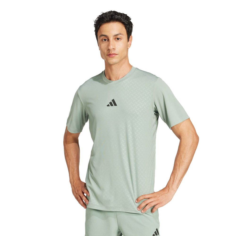 Foto 3 pulgar | Power 3s Tee Adidas Verde Hombre