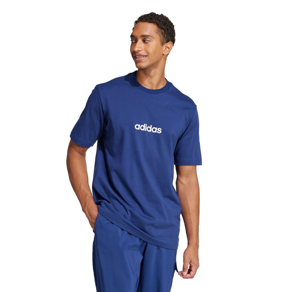 Foto 2 | M Lin Sj T Adidas Azul Hombre