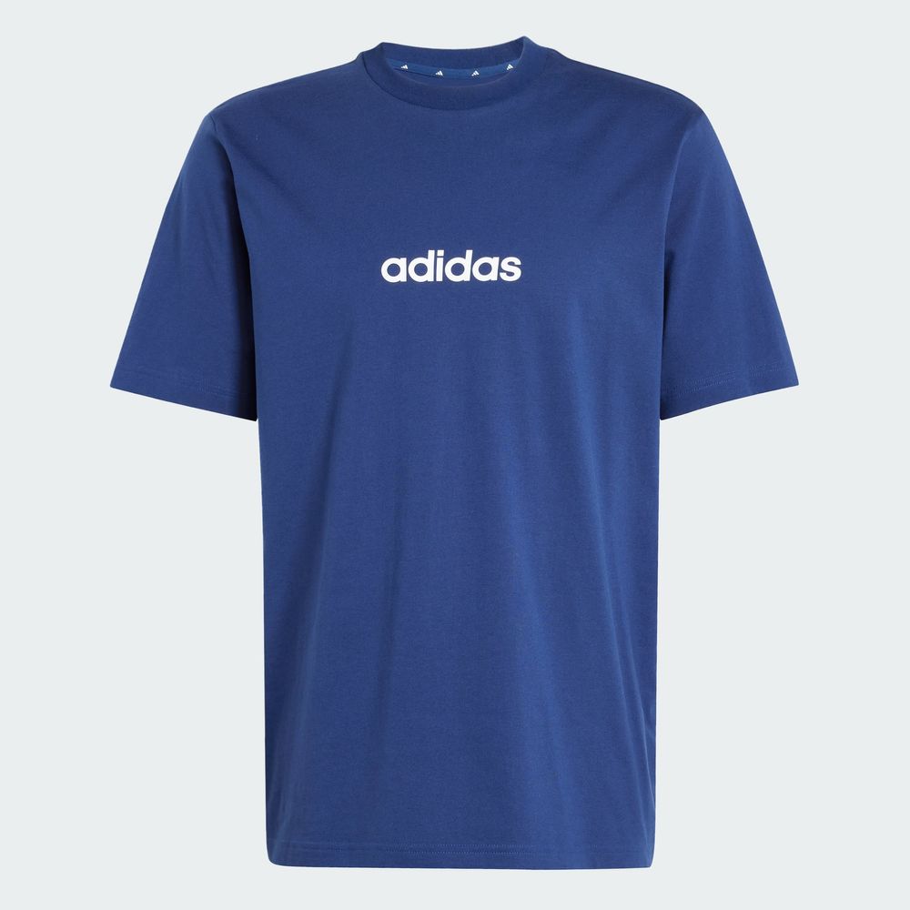 Foto 4 pulgar | M Lin Sj T Adidas Azul Hombre
