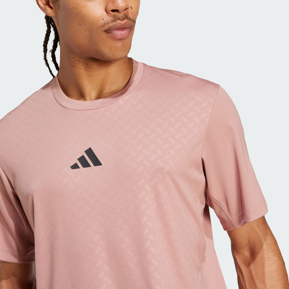 Foto 7 | Power 3s Tee Adidas Rosa Hombre