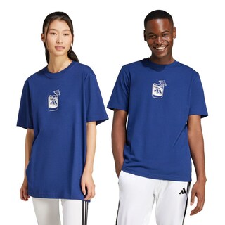Foto 3 | Playera Estampada Lounge Drink Adidas Azul Hombre