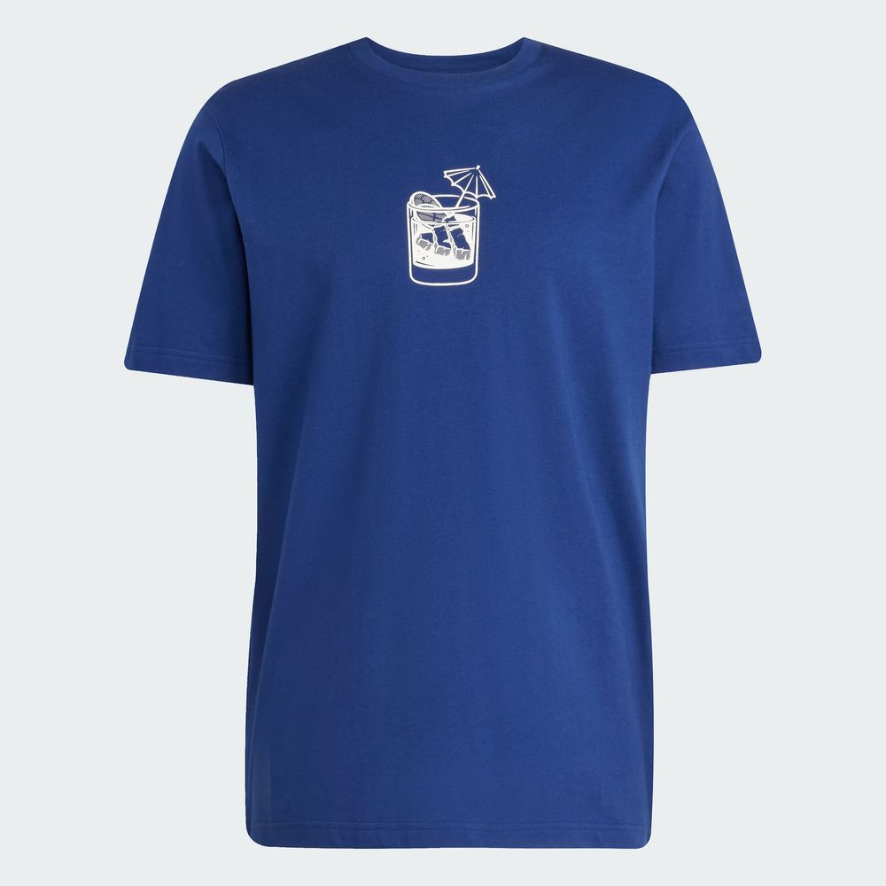 Foto 5 pulgar | Playera Estampada Lounge Drink Adidas Azul Hombre