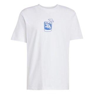 Foto 1 | Playera Estampada Lounge Drink Adidas Blanco Hombre