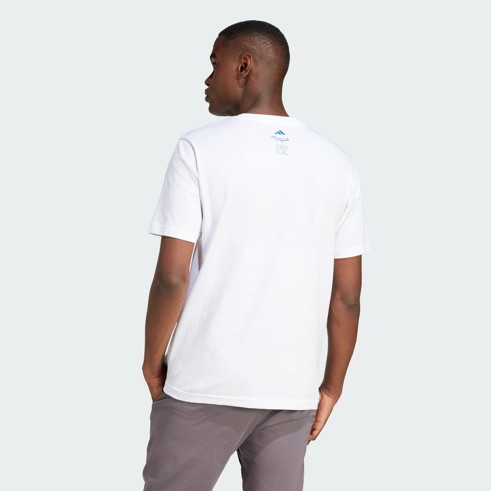 Foto 5 pulgar | Playera Estampada Lounge Drink Adidas Blanco Hombre