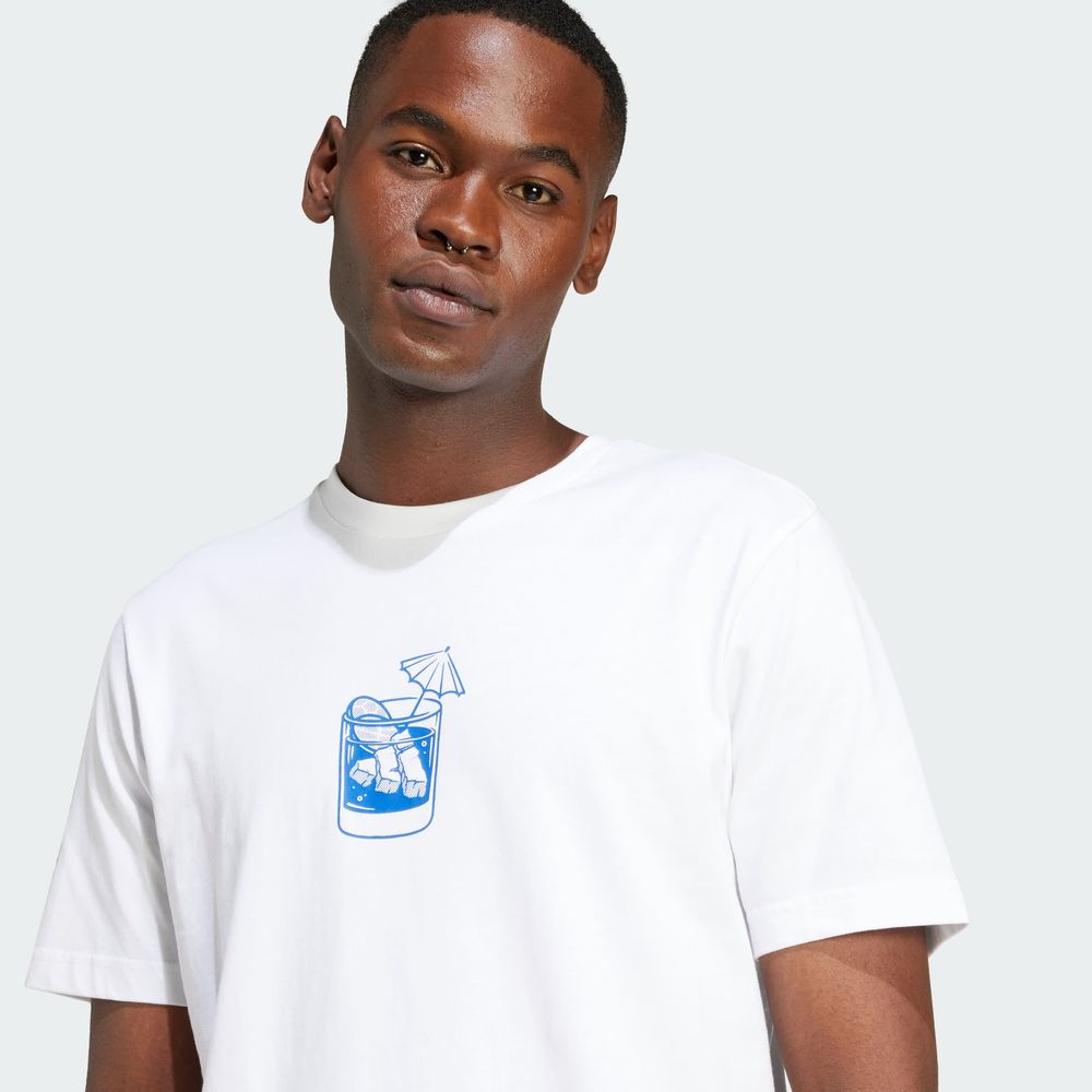 Foto 7 pulgar | Playera Estampada Lounge Drink Adidas Blanco Hombre