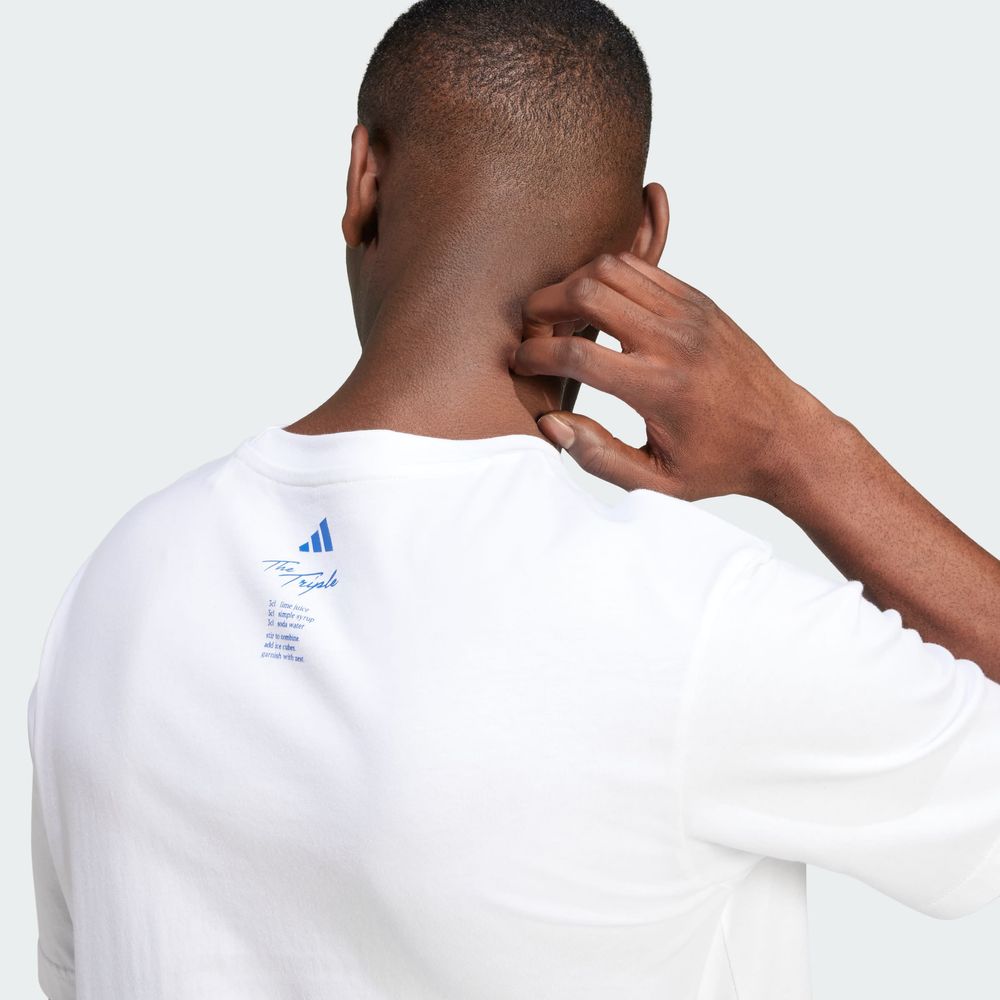 Foto 8 pulgar | Playera Estampada Lounge Drink Adidas Blanco Hombre