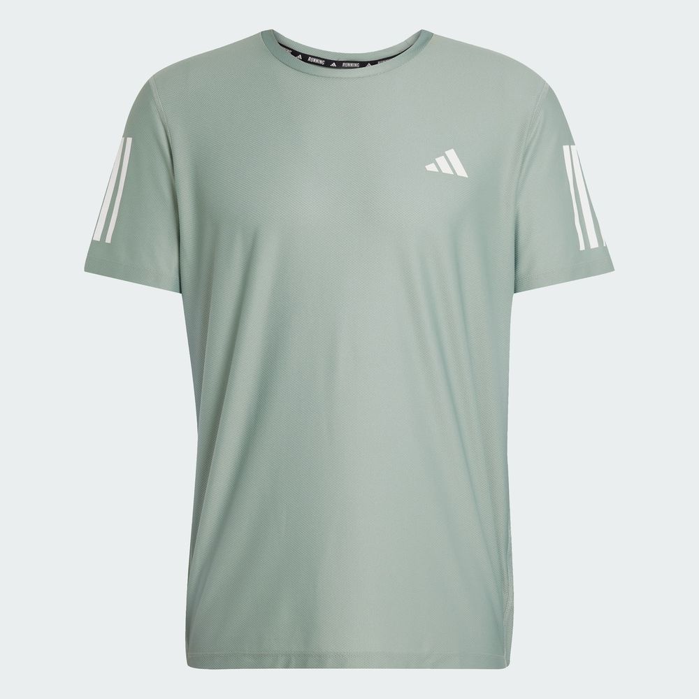 Foto 4 pulgar | Playera Own The Run Adidas Verde Hombre