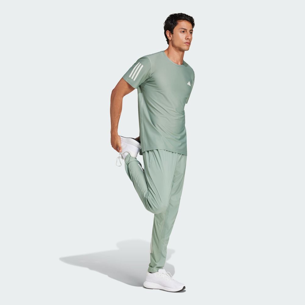 Foto 5 pulgar | Playera Own The Run Adidas Verde Hombre