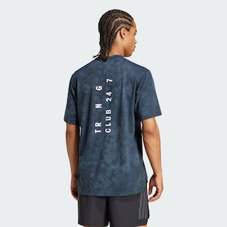 Foto 4 | Playera Power Estampada Adidas Azul Hombre